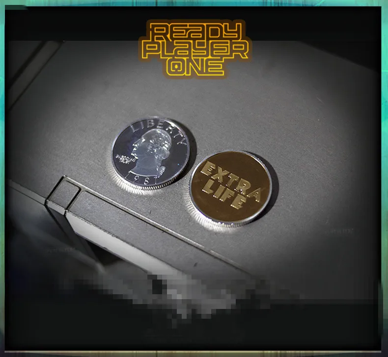 

1 Side Silver 1 Side Golden Movie Parzival Extra Life Coin Ready Player One Cosplay Collection Gift Toy Action for Fans