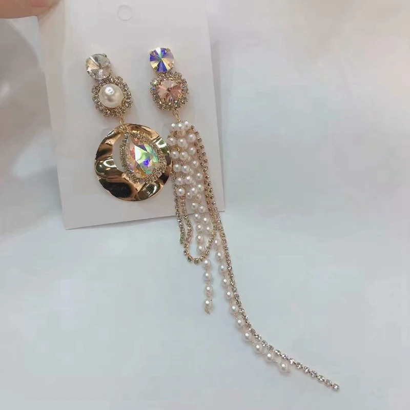 Корейские длинные висячие серьги для женщин boucle d'oreille femme асимметричные с