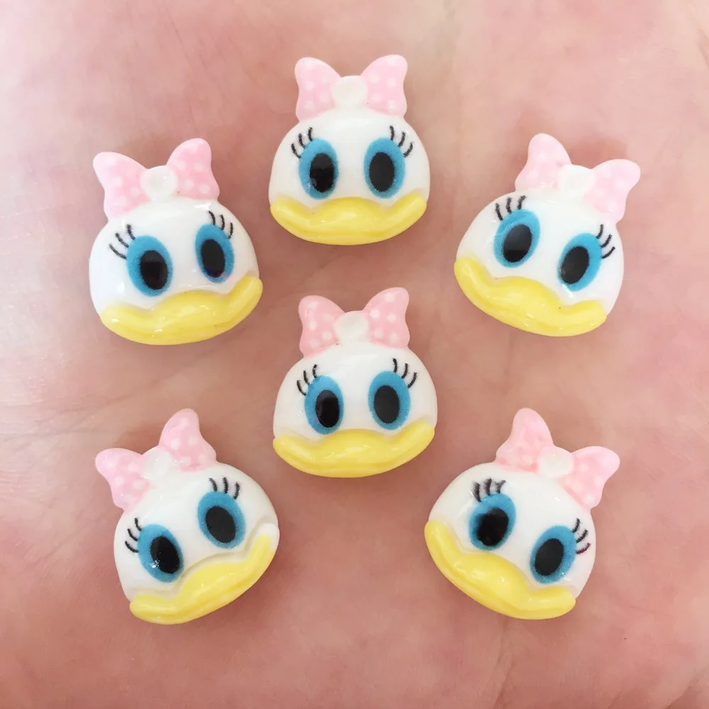 

Resin Colorful Lovely Porcelain Daisy Duck Flatback Cabochon Stone Miniature Christmas Ornament DIY Scrapbook Figurines F659*2