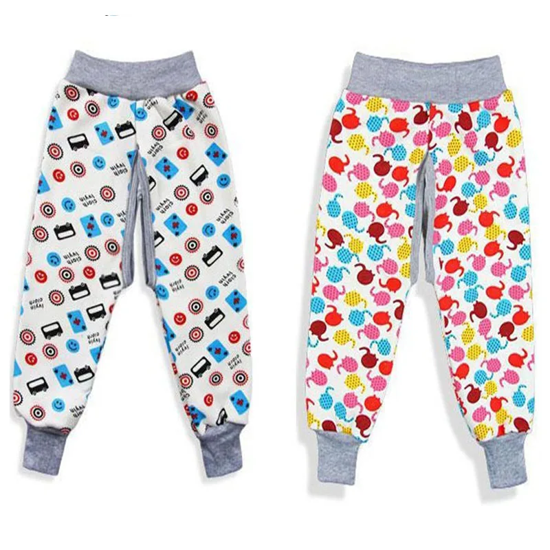 Print Baby Girl Boy Legging Pants Winter Velveteen Lined Pants Newborn