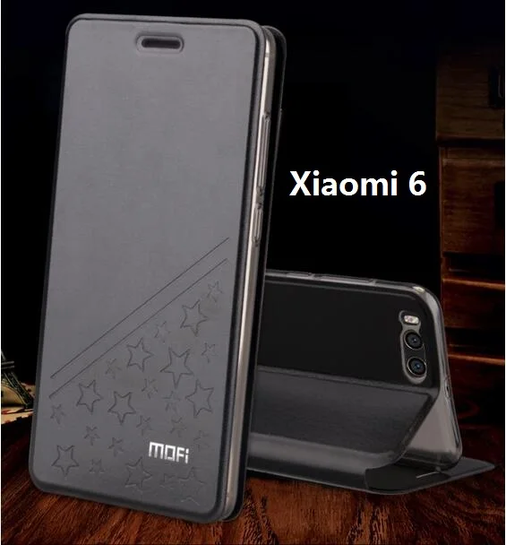 Для Xiaomi 6 Роскошный кожаный чехол для MOFI оригинальный звезда ТПУ mi6 M6 кожа Filp