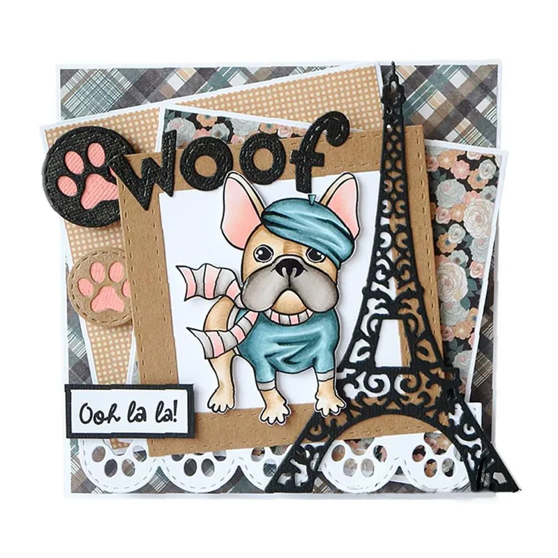 

Naifumodo 1 Pc/lot Metal Cutting Dies Scrapbooking for Card Making DIY Embossing Cuts New Craft Die Dog Footprints
