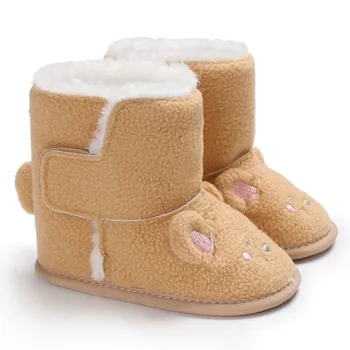

Girl Boots Cute Little Mouse Princess Baby Soft Bottom Shoes Toddler Walking Shoes Winter Warm