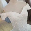 SL-100 Customized White Ball Gown Bridal Dress mariage Vintage Muslim Plus Size Lace Wedding Dress 2020 Princess with Sleeve 5