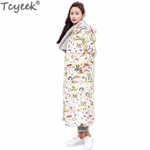 Tcyeek, новая зимняя коллекция, Теплый Женский пуховик, 90% белый утиный пух, милые длинные зимние куртки, женская верхняя одежда, пальто