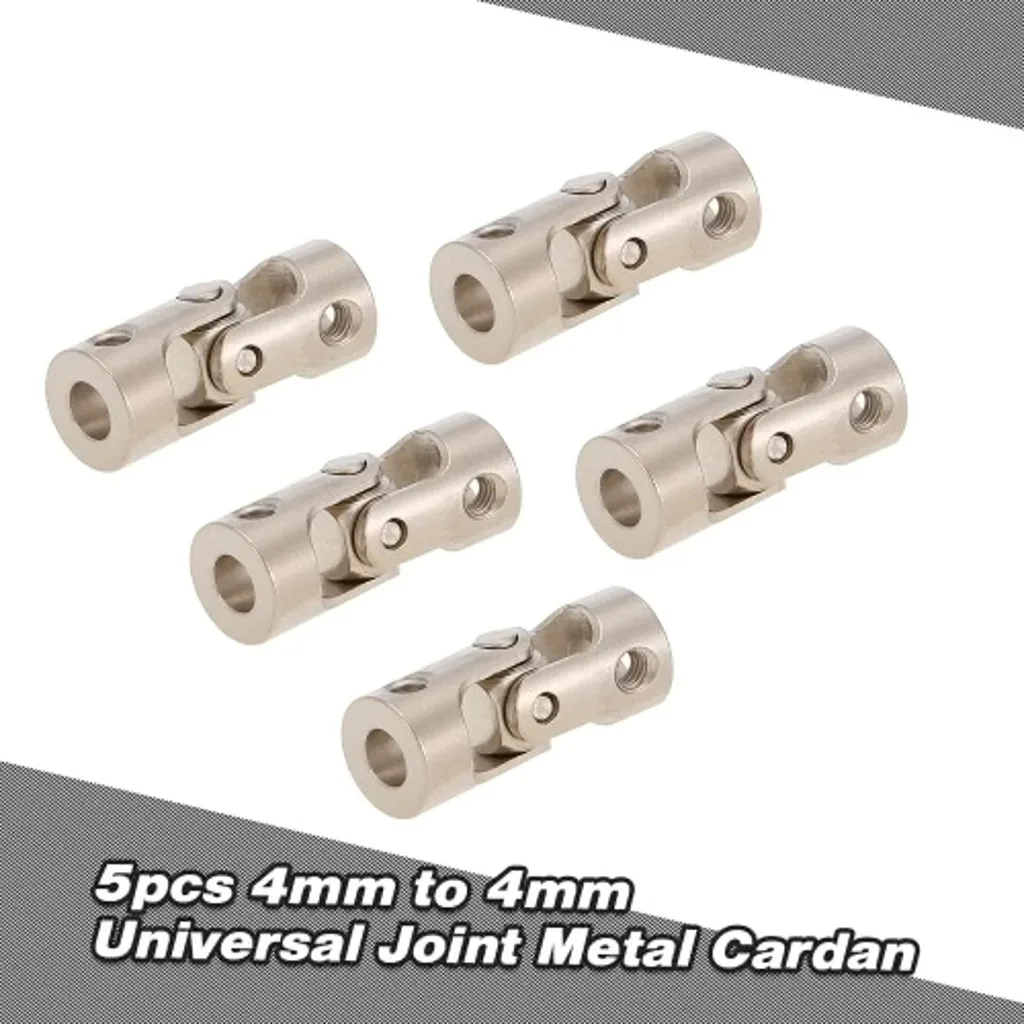 5pcs Stainless Steel 4 to 4mm Full Universal Joint Cardan Couplings for