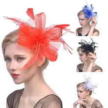 Новая мода перо декор для женщин невесты волос обруч клип Свадебная вечеринка танец аксессуары для волос 1 шт