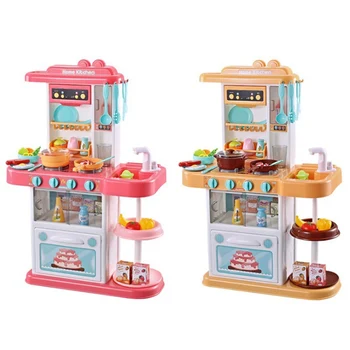 

1 Set Big Size Height 72cm Kitchen Plastic Pretend Play Toy Sound Light Kids Kitchen Cooking Toy Gift Play Food Children Toy D73
