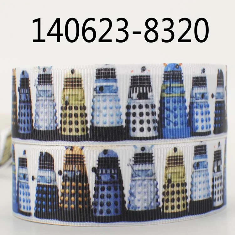 10yards- different sizes- Movie "Doctor who" grosgrain ribbon- Cartoon printed ribbon