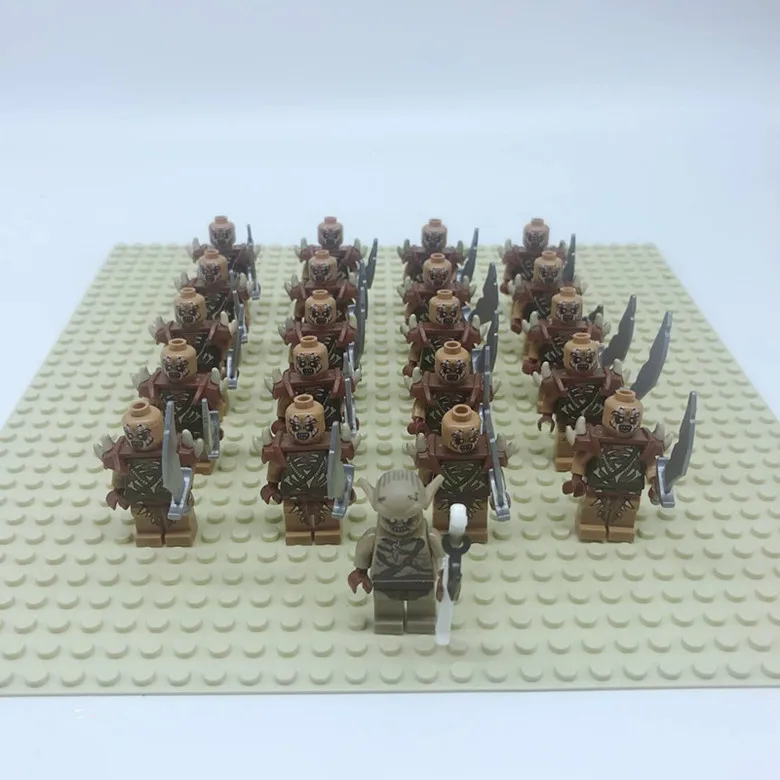 

21PCS/Lot Medieval Castle Knights Hero of Sparta The Lord of the Rings Building Blocks Brick Armor The Toy
