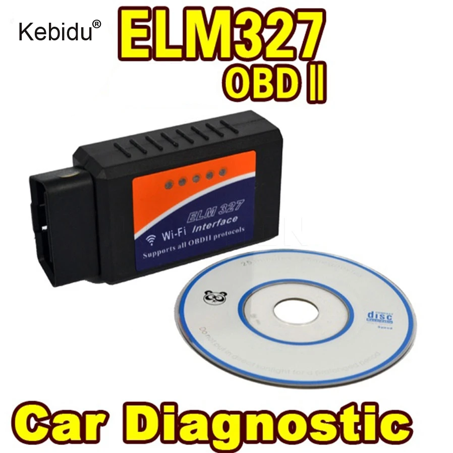 Kebidu Новинка года ELM327 wi-fi-сканер Авто OBD2 OBDII диагностический инструмент Беспроводной ELM 327 код ридер сканирующий инструмент для Android/IOS