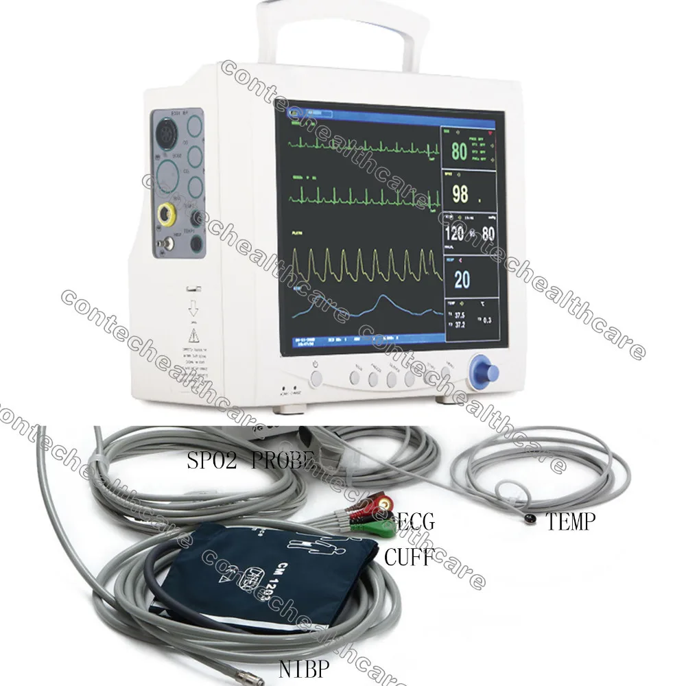 

New CE&FDA ICU CCU Vital Sign Monitor ECG NIBP SPO2 TEMP RESP PR Patient Monitor