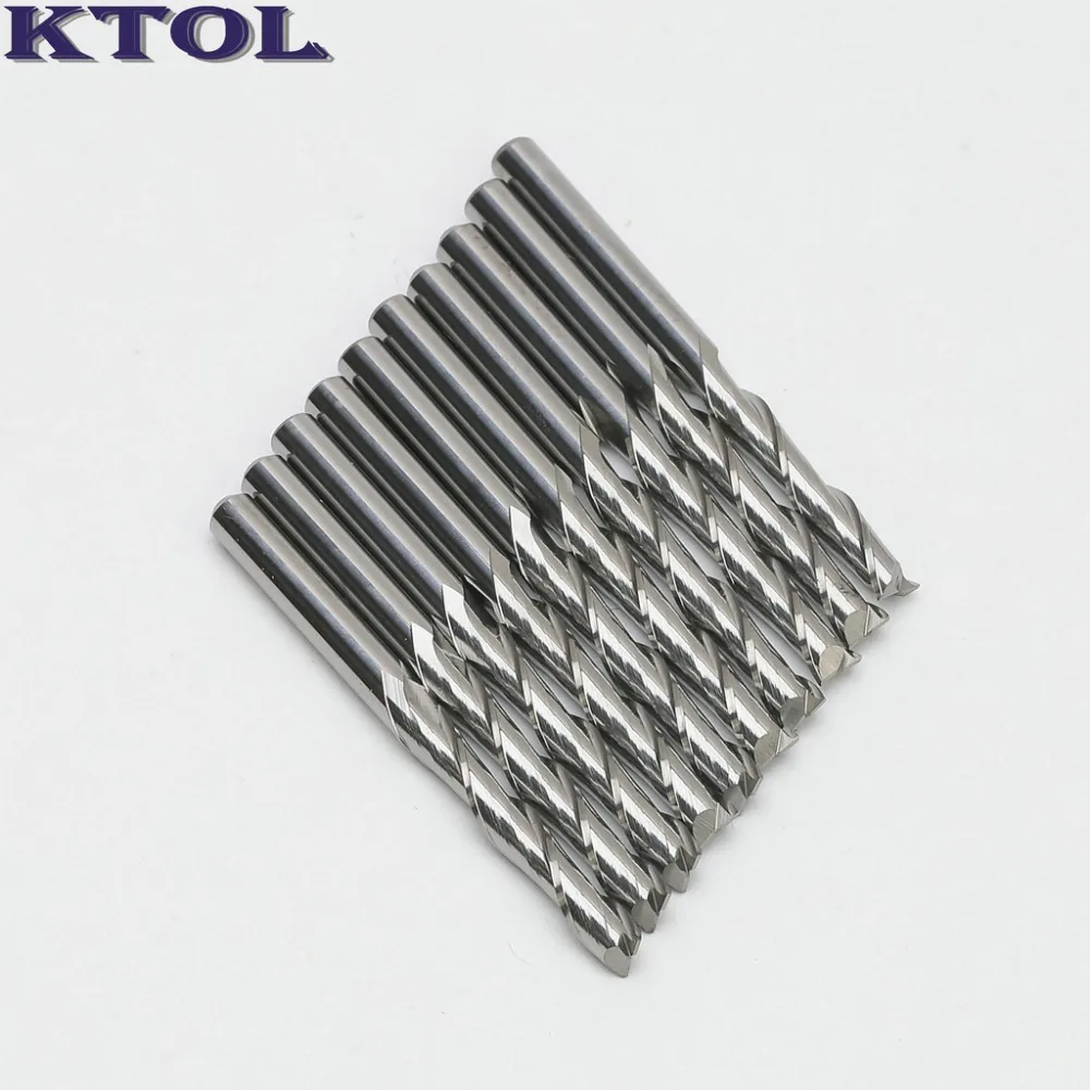 

10pcs 4*25MM 2 Flute Tungsten Carbide End Mill Cutter Router Bit Set CNC Milling Tools for MDF Machine Spiral Engraver Cutters