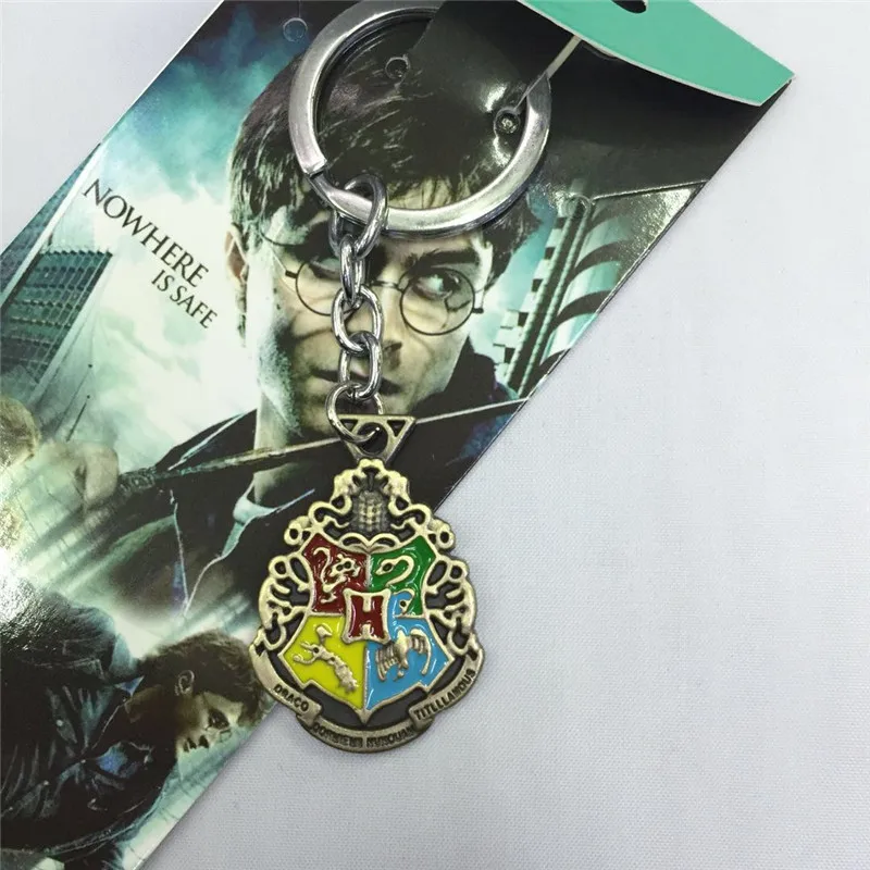 

wholesale Movies hot sale harry potter LOGO pendant necklace Key Chain model Children Christmas Gift Accessories