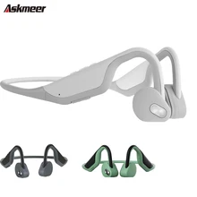 ASKMEER Bone Conduction Headset Bluetooth 5.0 Stereo Headphones Handsfree Wireless Sport running Earphone With Mic for Xiaomi hangrui bone conduction bluetooth earphone wireless headphones with mic sport bluetooth headset handsfree call workout earbuds