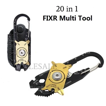 

20 in 1 Self Defense Supplies Multi Tools Multifunction Outdoor Survival Camping Pocket Military Credit Card Knife Silver