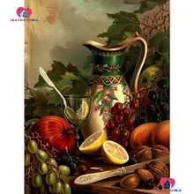 На заказ, 5d diy алмазная живопись полностью, натюрморт, фрукты, алмазная вышивка, Алмазная мозаика украшения дома подарок