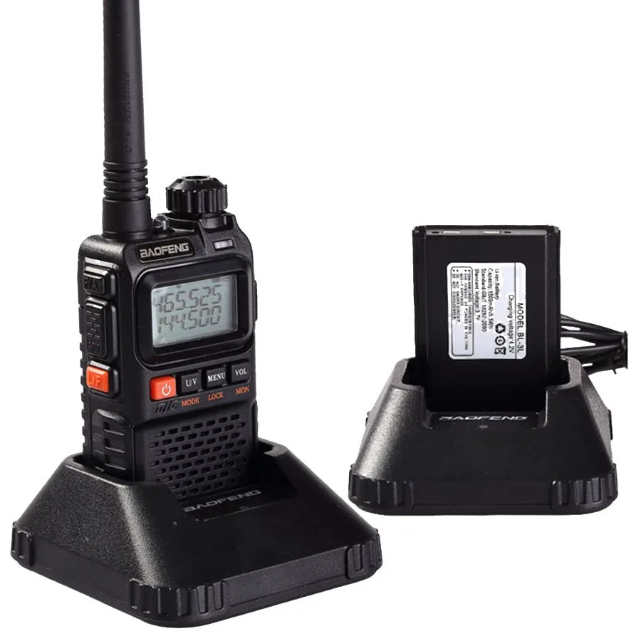 2 шт. радиостанция для ветчины 99ch vhf 136-174mhz uhf 400-470mhz walkie talkie двухдиапазонный радиоприемопередатчик vox для baofeng UV-3R plus