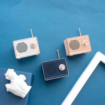 

Bluetooth Speaker Vintage Mini Cute Bluetooth Speaker Nostalgic Heavy Bass 3D Stereo Surround HiFi Sound Effects