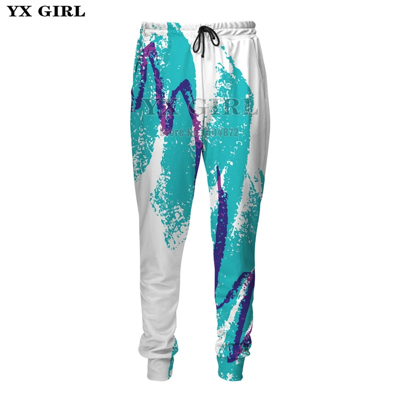 

YX Girl 2018 New Fashion Pants 3d Print Hot 90s Paper Cup Sweatpants For Men Women Casual joggers Fitness Pants Drop Shipping