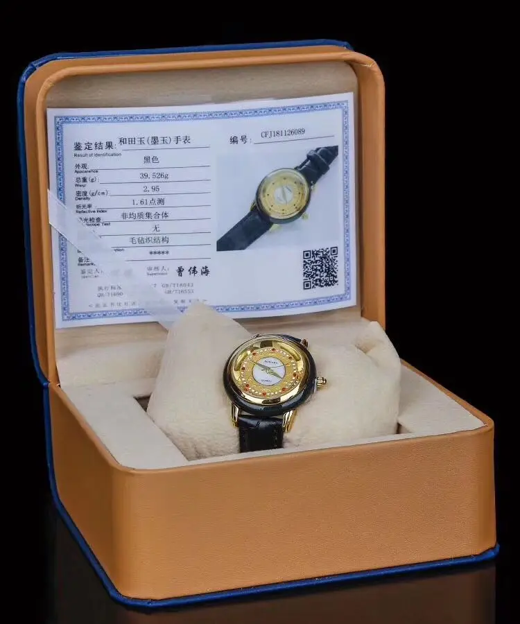 Изготовление на заказ Hotan Jade Watch Chairman Bay Yumao's Head винтажные часы водонепроницаемые кварцевые часы Поддержка доставки