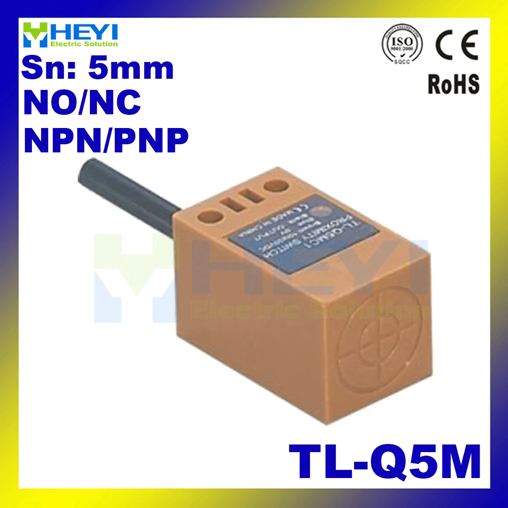 

Square type inductive proximity sensor TL-Q5M 2-wire, 3-wire NO / NC IP67 sensoring distance 5mm