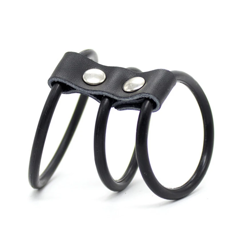 hc04703Leather Cock Rings Silicone (1)