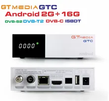 1Piece FREESAT GTMedia GTC Satellite TV Receiver DVB S2 C T2 ISDB T Android 6 0