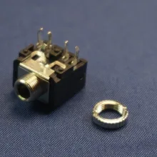 2 шт винтовой телефонный разъем 3,5 мм 5 pin стерео аудио разъем для 3 полюсов разъем для наушников через отверстие TRS внутренний 2 переключателя для наконечника кольца