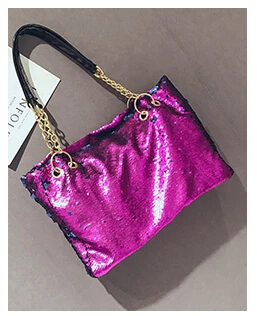 Новые сумки с пайетками, модная сумка через плечо, сумка на плечо, разноцветная, высокое качество, Модная европейская сумка - Цвет: Red