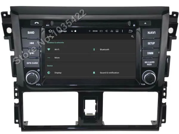 Sale Android 8.0 CAR Audio DVD player FOR TOYOTA YARIS 2014 gps Multimedia head device unit receiver BT WIFI 21