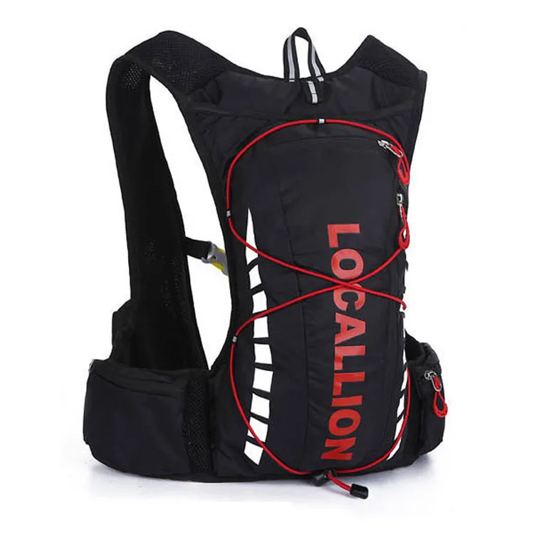 Уличная спортивная сумка 10л Профессиональный велосипедный рюкзак для велосипеда рюкзак для бега рыболовный жилет сумка Гидратация пакет LK508 - Цвет: Black Red