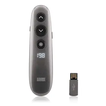 

August WP200 Spotlight Wireless Presenter with No Laser Smart Multi-Function Powerpoint Presentation Clicker with On-Screen Zoom