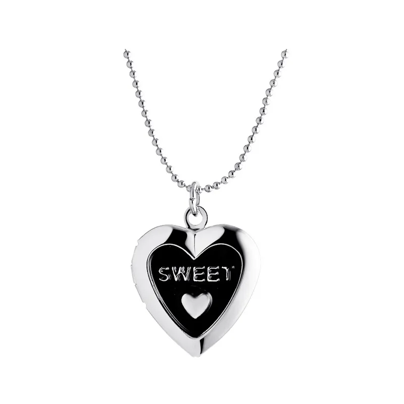 Ожерелье с кулоном Sweet Love цветное сердце плавающая фотопамять медальон ожерелье