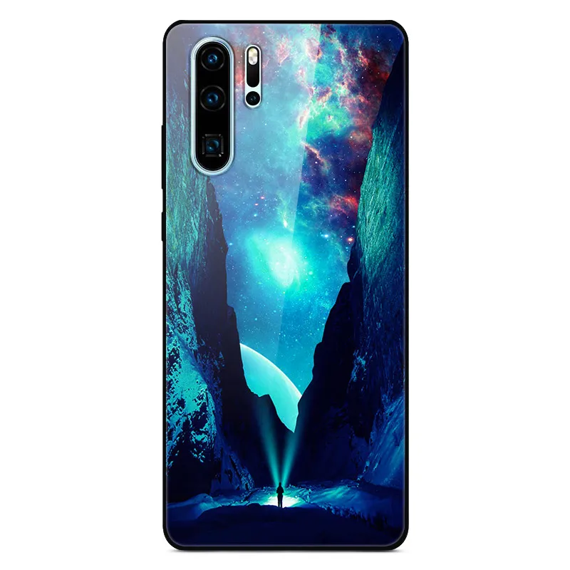 закаленного стекла Чехол для huawei P30 Pro чехол Жесткий ПК цветной чехол для huawei P30 Lite бампер чехлы P30Lite P30Pro P 30