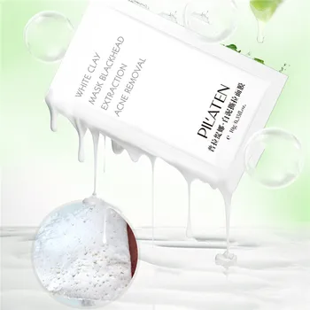 

10pcs / lot PILATEN Facial White mud Nose Blackhead Remover Mask Pore Cleanser , shrink pores smooth skin Black peel mask