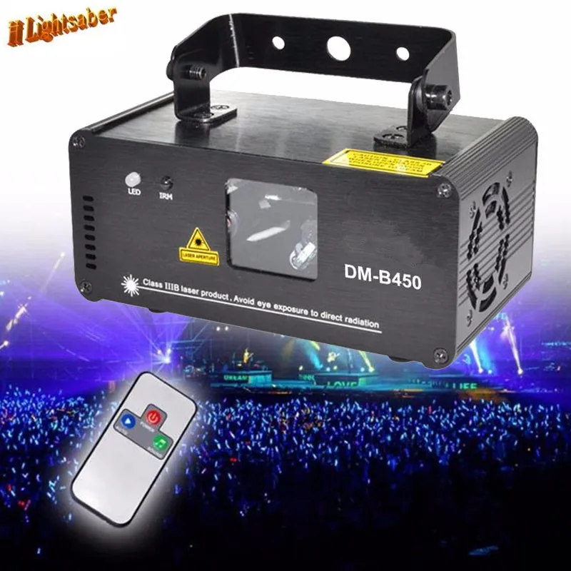DMX512 450mw Blue DJ Laser Projector Scanner Stage Lighting Effect