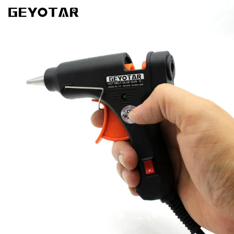 

20w Eu Plug Mini Hot Melt Glue Gun Heater Repair Tool Electric Gluegun Heat Temperature With Free Q9g1IVWiMC