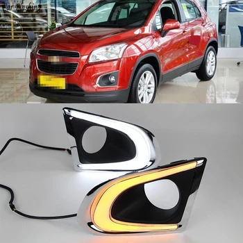 

Car Flashing 2PCS DRL For Chevrolet Chevy TRAX 2014 2015 2016 Daytime Running Lights fog lamp cover 12V Daylight