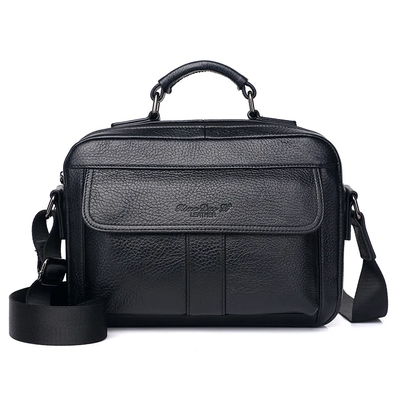 100 Genuine Leather Messenger Briefcase font b Cross b font Body font b Bags b font