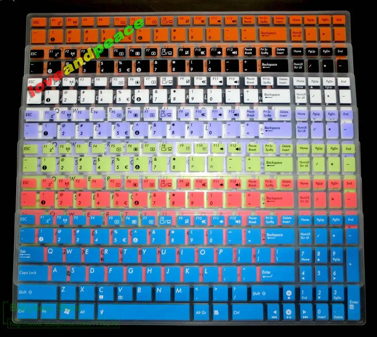 15 ''Клавиатура для ноутбука силиконовая защитная крышка клавиатуры ASUS GL552VW