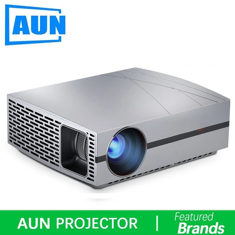 AUN HD proyector F20 4000 lúmenes 1280*800 P HDMI VGA USB altavoz de alta fidelidad casa Cine (opcional Android versión apoyo 1080 P 4 K AC3) - 1