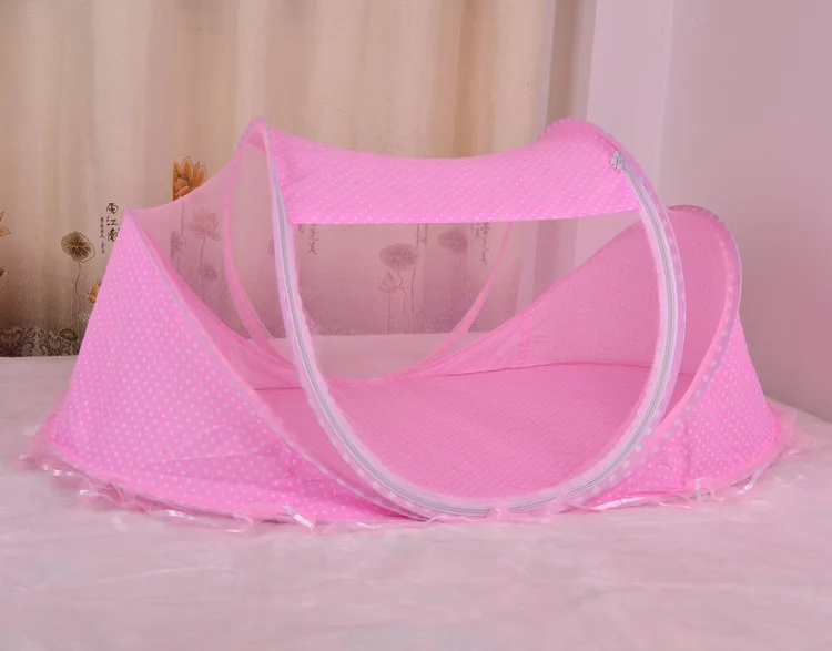 Foldable New Baby Crib 0-3 Years Baby Bed With Pillow Mat Set Portable Folding Crib With Netting Newborn Sleep Travel Bed Newest5