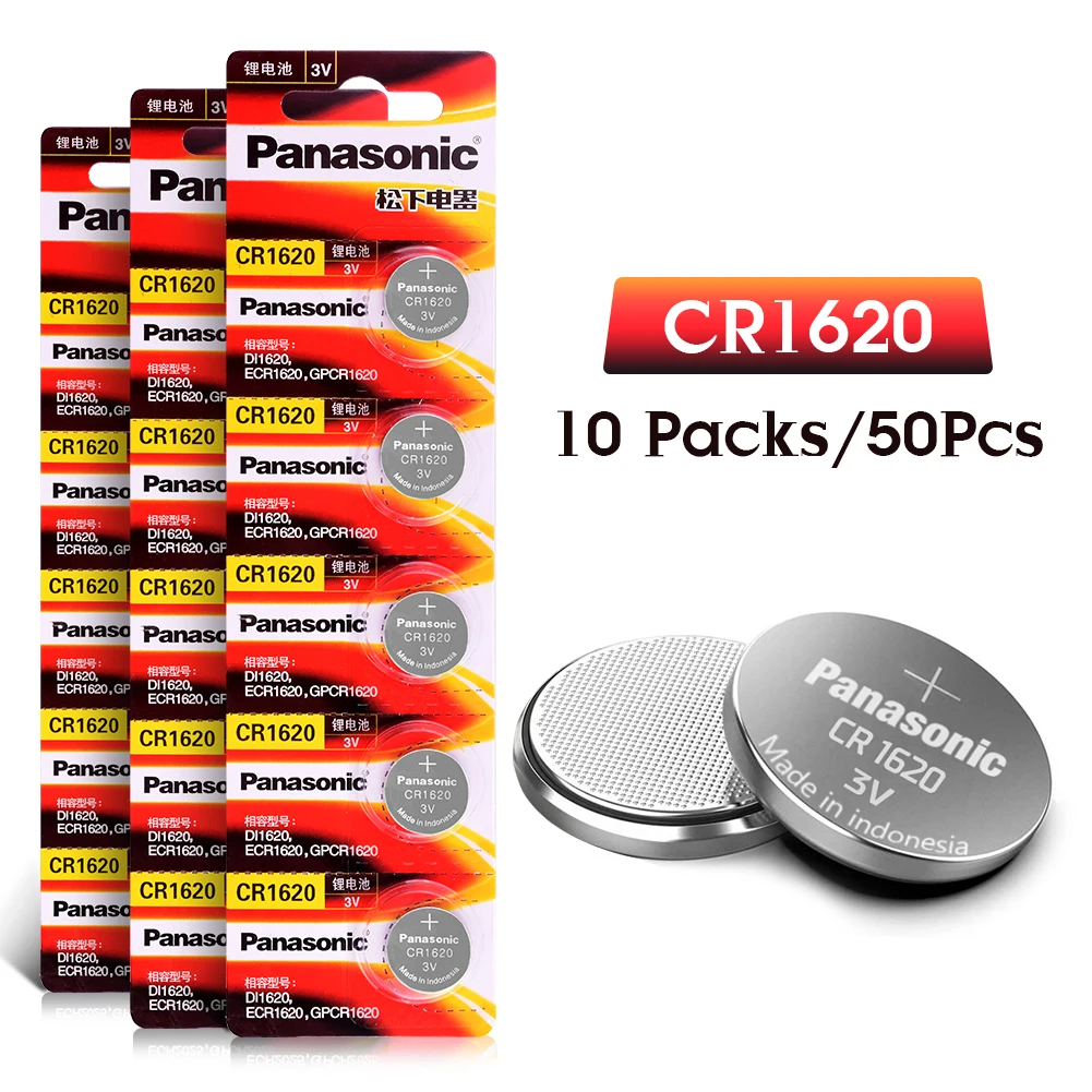 Panasonic battery 50pc cr1620 cr 1620 3v button battery coin battery