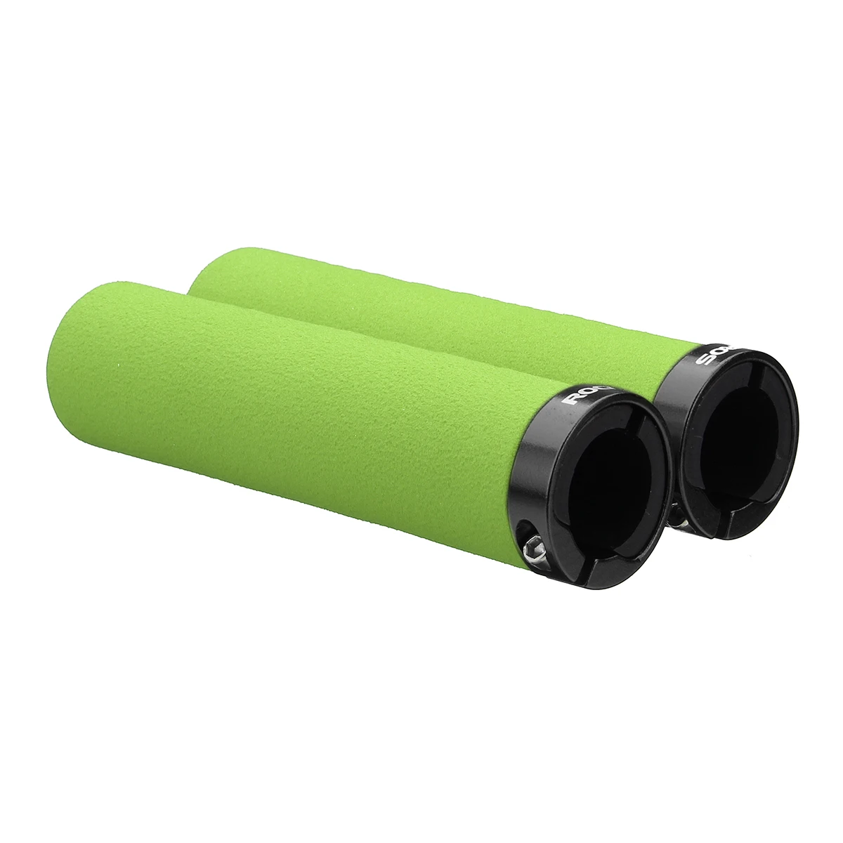 Green black 1 пара велосипедов Грипсы MTB алюминиевый губчатые накладки на ручки анти-скольжения амортизирующие мягкие велосипедные Грипсы Ultraight велосипедный руль - Цвет: Green black