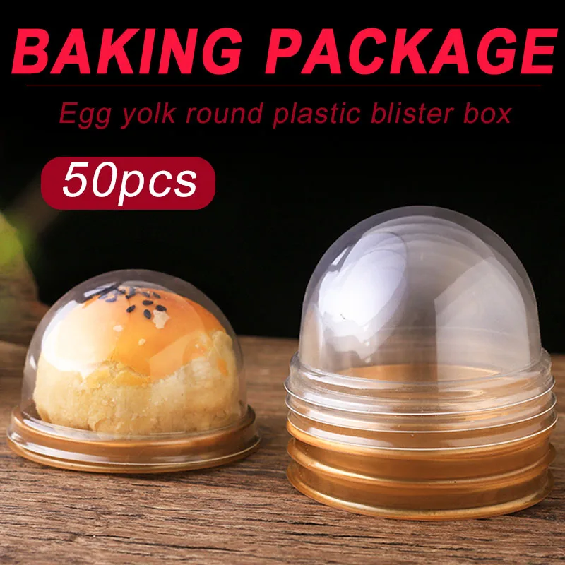 

Muffins Dome Box PET Material Bread Fashion Mini Cake Box Round Biscuits Mini Cupcake Box Drop Shipping