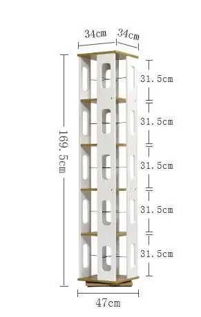 Модные книжные шкафы Луи Многослойные простые книжные полки вращающиеся студенческие современные детские креативные маленькие полки - Цвет: G1