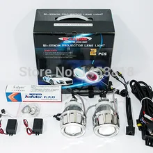 2.5HQ Лидер продаж 2,5 ''дюймовый Авто спрятанный объектив проектора H7 H4 H1 9005 9006 8000 К 6000 К CCFL автомобилей bi- двойной комплект Ангельские глазки