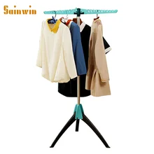 Sainwin 1pcs Multifunctional Hanger Metal Plastic Clothing Hangers For Clothes Magic Clothes Drying Rack Folding Travel Racks
