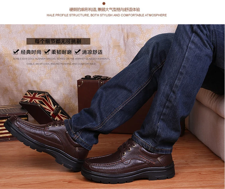 High Quality Genuine Leather Business Men Shoes Soft Moccasins Loafers Fashion Brand Men Flats Comfy Driving Shoes Big Size37~49